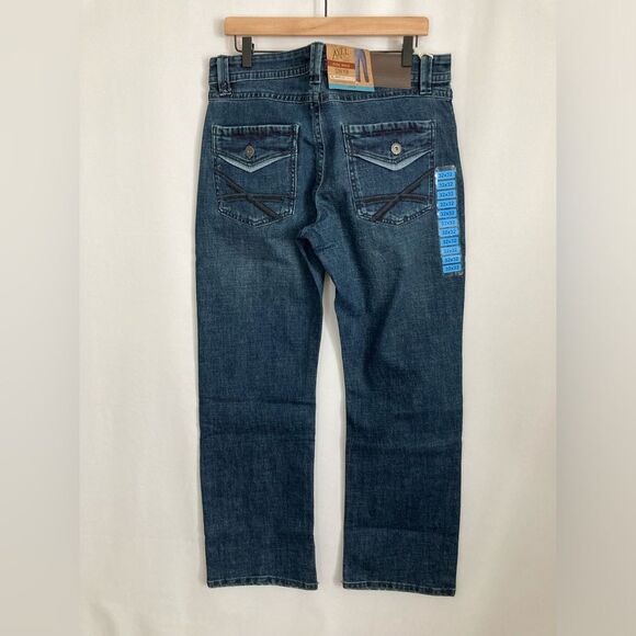 T.K. Axel Jeans Men’s 32x32 Blue Denim Slim Bootcut Stretch Flap Pocket Casual - Picture 3 of 12